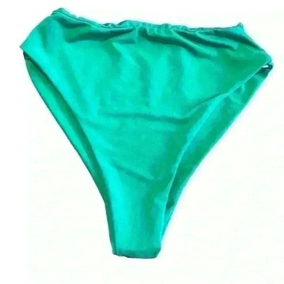Nasty Gal Bikini Bottoms Color Emerald Green Size 8 - Picture 1 of 5